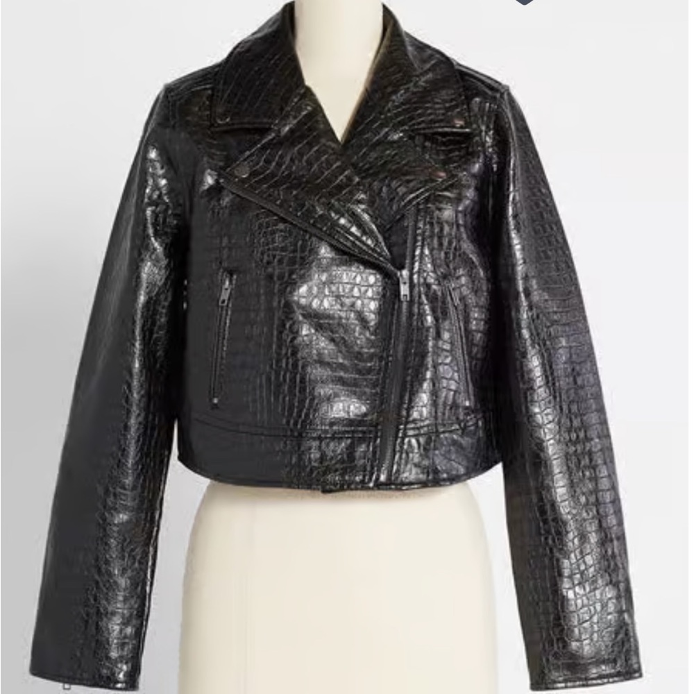 Cute faux leather jacket